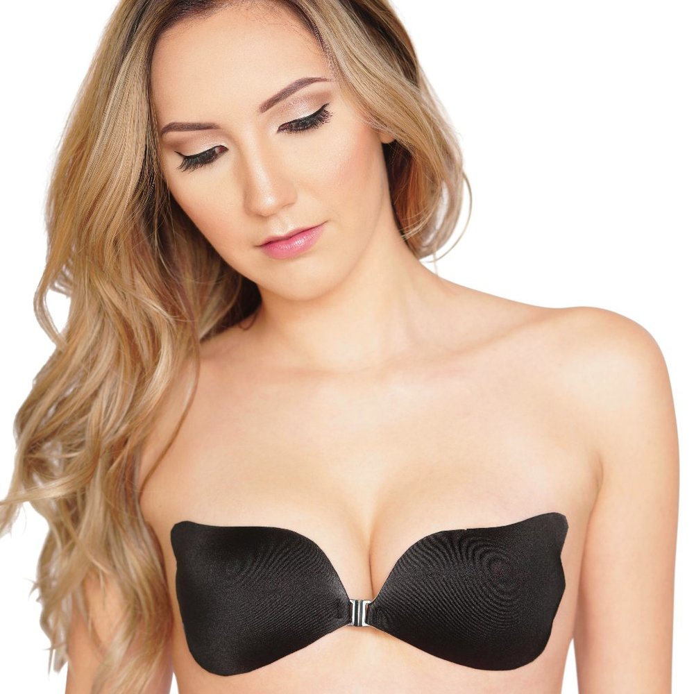 Adhesive Sticky Bra Push Up Strapless Black